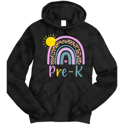 Pre-K Rainbow Teacher Student Back To School Tie Dye Hoodie