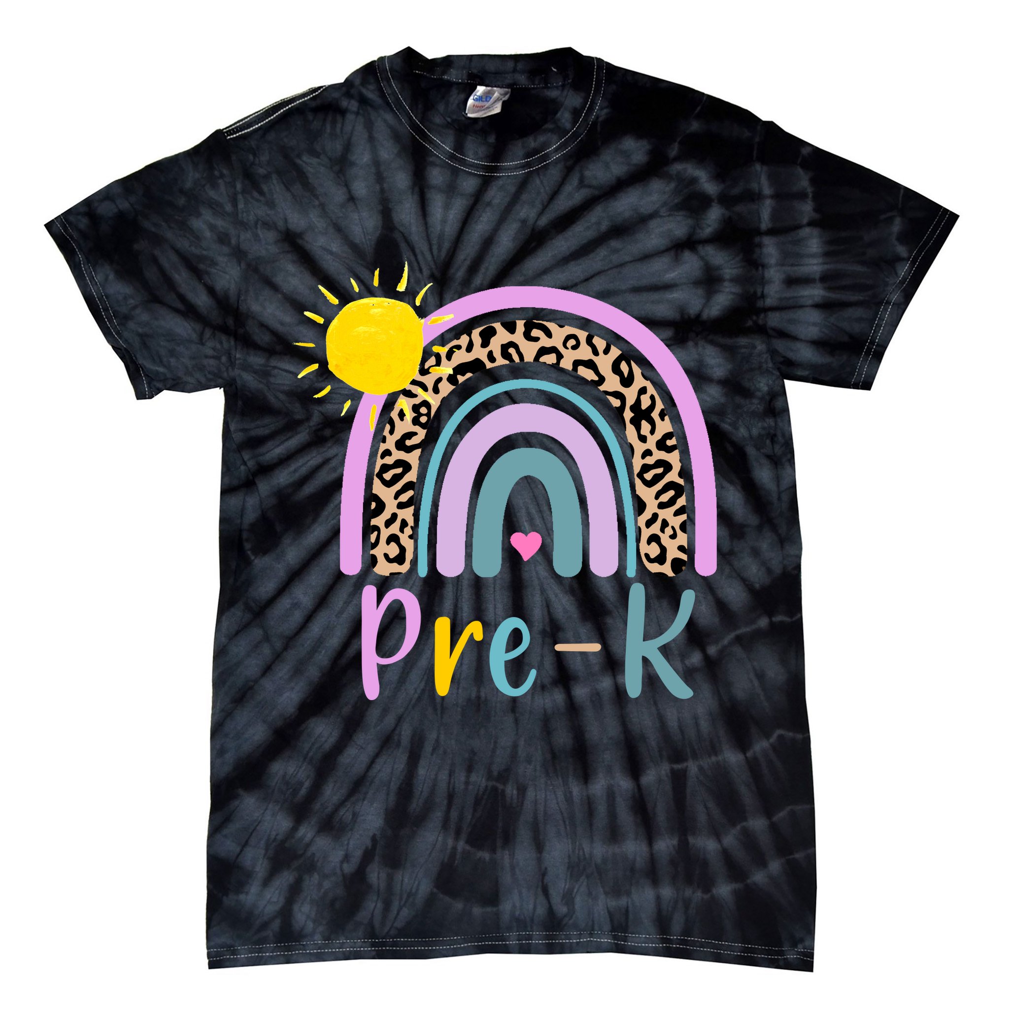 Pre-K Rainbow Teacher Student Back To School Tie-Dye T-Shirt