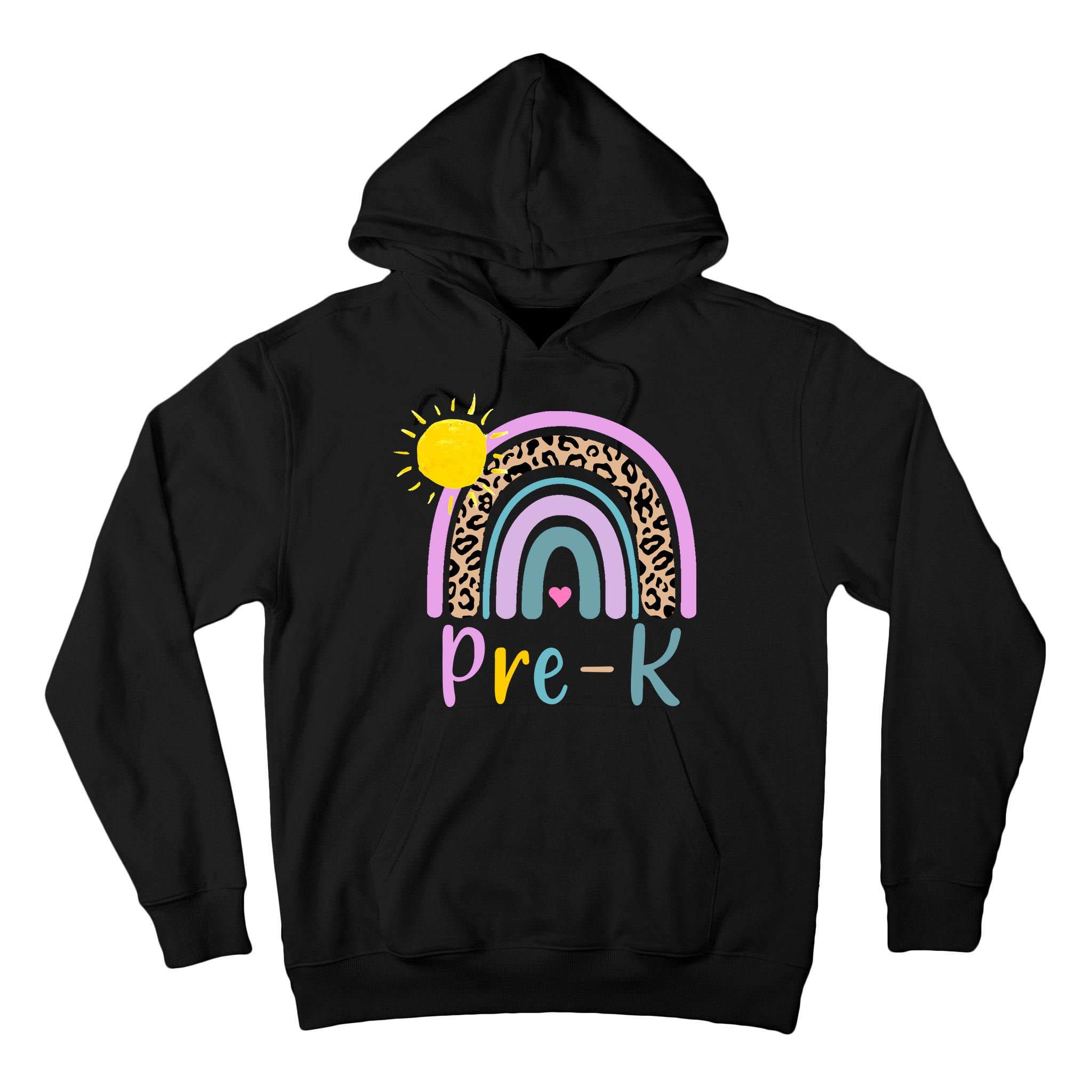 Pre-K Rainbow Teacher Student Back To School Tall Hoodie