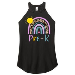 Pre-K Rainbow Teacher Student Back To School Women’s Perfect Tri Rocker Tank