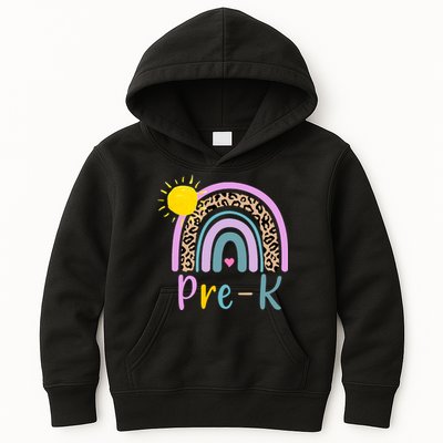 Pre-K Rainbow Teacher Student Back To School Kids Hoodie