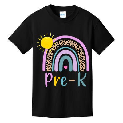 Pre-K Rainbow Teacher Student Back To School Kids T-Shirt