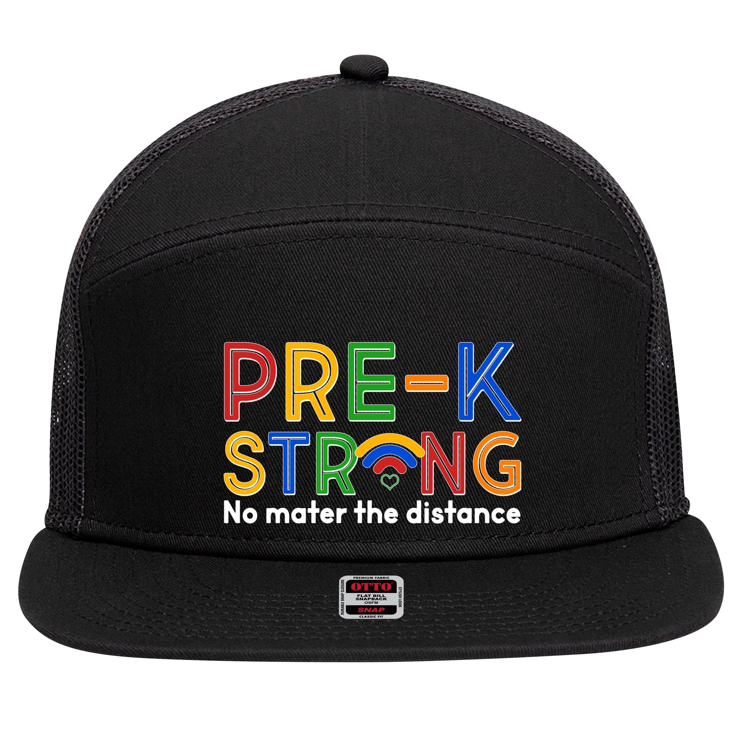 Pre-K Strong No Matter The Difference Wi-fi  7 Panel Mesh Trucker Snapback Hat