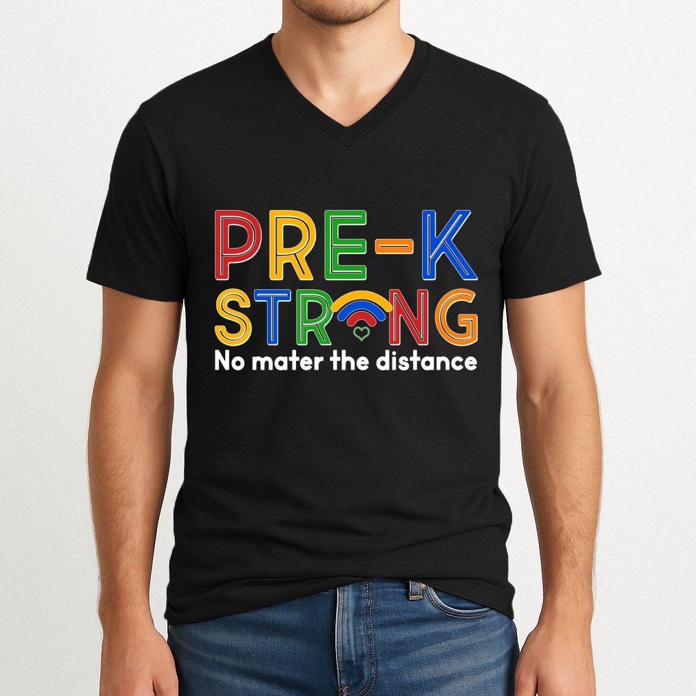 Pre-K Strong No Matter The Difference Wi-fi  V-Neck T-Shirt