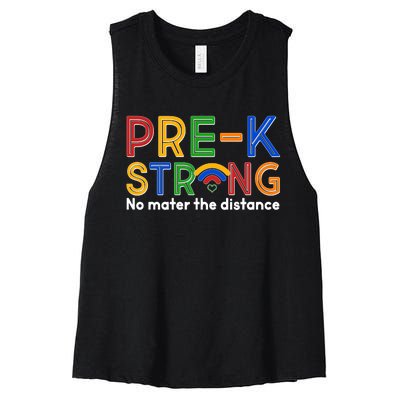 Pre-K Strong No Matter The Difference Wi-fi  Women's Racerback Cropped Tank