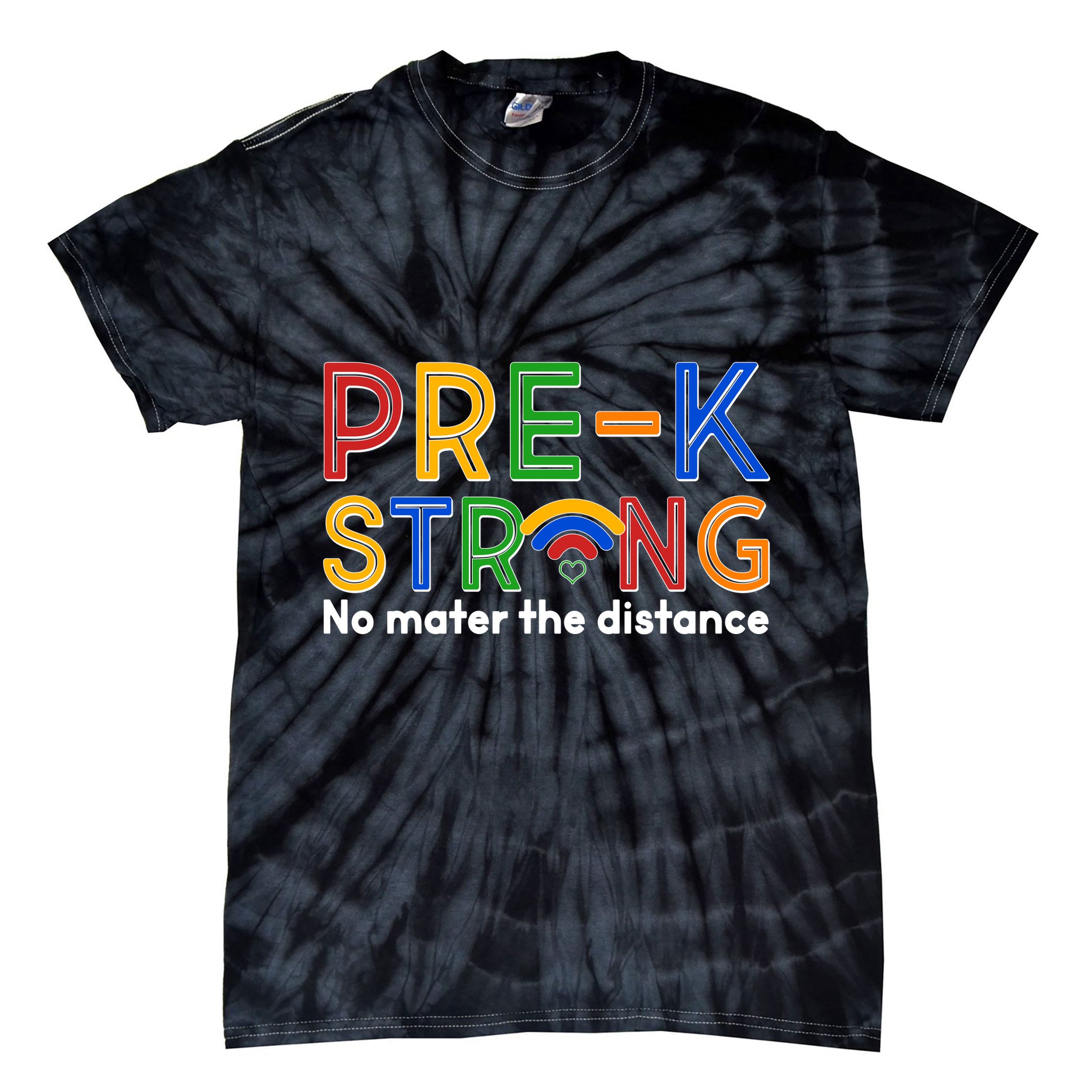 Pre-K Strong No Matter The Difference Wi-fi  Tie-Dye T-Shirt