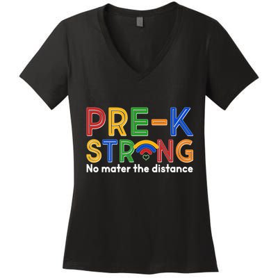 Pre-K Strong No Matter The Difference Wi-fi  Women's V-Neck T-Shirt