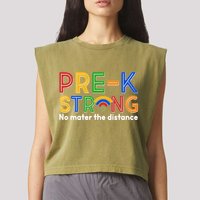 Pre-K Strong No Matter The Difference Wi-fi  Garment-Dyed Women's Muscle Tee