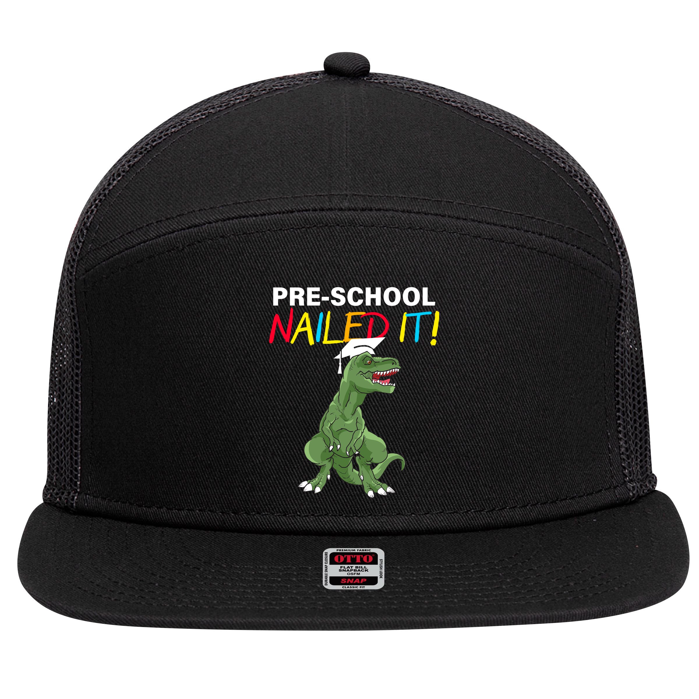 Pre-School Nailed It Dinosaur 7 Panel Mesh Trucker Snapback Hat