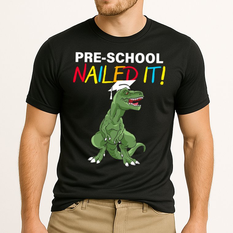 Pre-School Nailed It Dinosaur Cooling Performance Crew T-Shirt