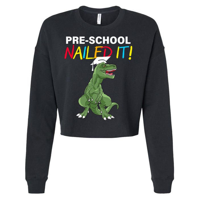 Pre-School Nailed It Dinosaur Cropped Pullover Crew