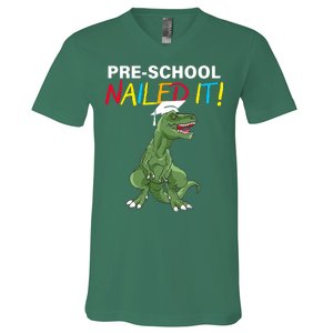 Pre-School Nailed It Dinosaur V-Neck T-Shirt