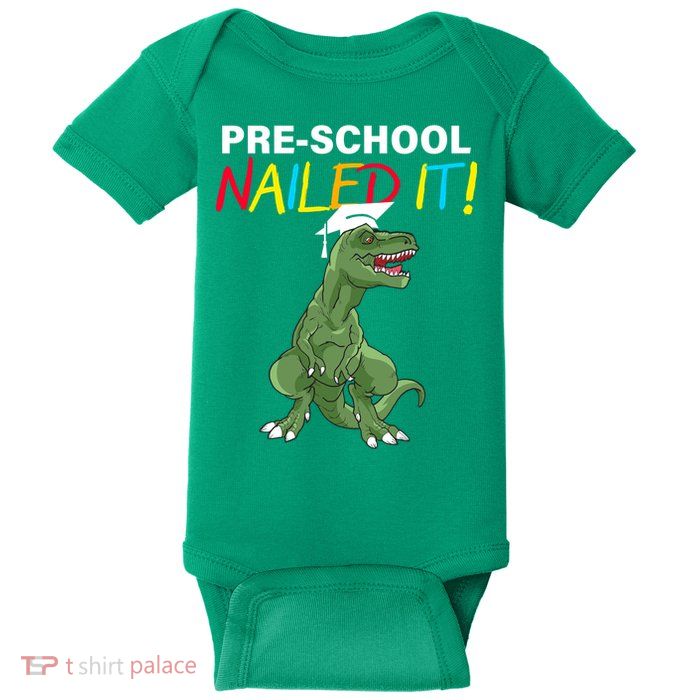 Pre-School Nailed It Dinosaur Baby Bodysuit