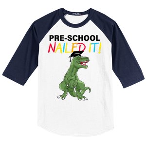 Pre-School Nailed It Dinosaur Baseball Sleeve Shirt