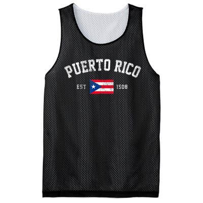 Puerto Rico Est. 1508 Puerto Rican Flag Independence Day Mesh Reversible Basketball Jersey Tank