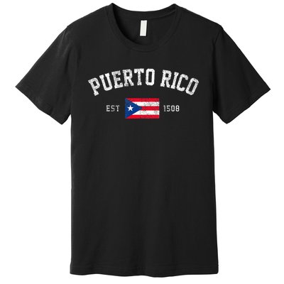 Puerto Rico Est. 1508 Puerto Rican Flag Independence Day Premium T-Shirt