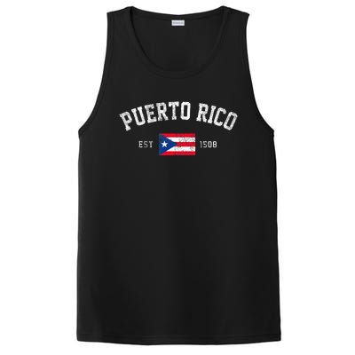 Puerto Rico Est. 1508 Puerto Rican Flag Independence Day PosiCharge Competitor Tank