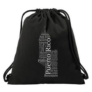 Puerto Rico El Morro Prideful Puerto Rican Cities And Towns Drawstring Bag