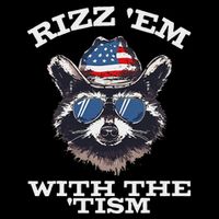 Patriotic Rizz Em With The Tism Raccoon Meme 4th Of July Sustainable Bucket Hat