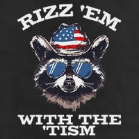 Patriotic Rizz Em With The Tism Raccoon Meme 4th Of July Tumbler
