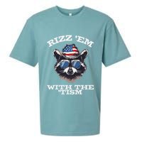 Patriotic Rizz Em With The Tism Raccoon Meme 4th Of July Sueded Cloud Jersey T-Shirt