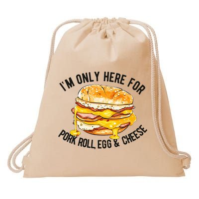 Pork Roll Egg And Cheese New Jersey Pride Nj Drawstring Bag