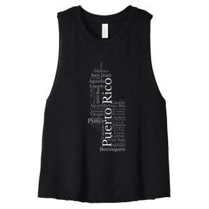 Puerto Rico El Moro Prideful Puerto Rican Cities And Towns Women's Racerback Cropped Tank