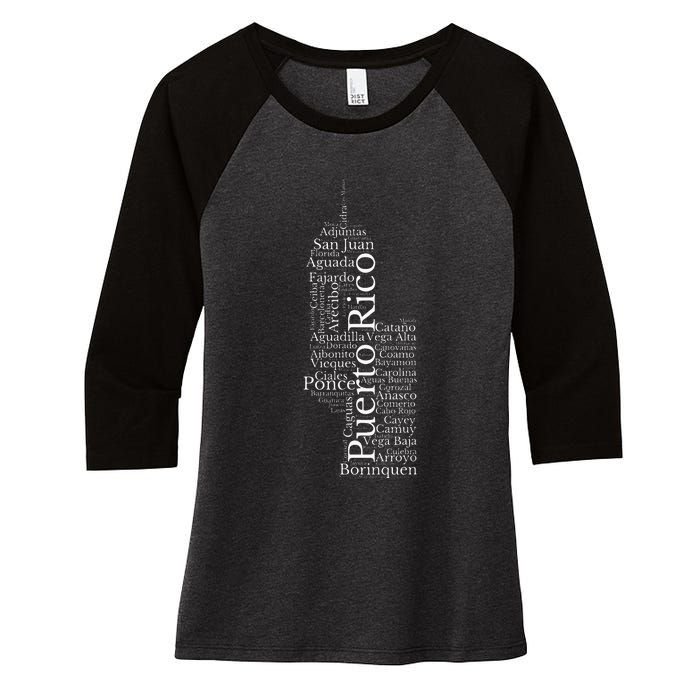 Puerto Rico El Moro Prideful Puerto Rican Cities And Towns Women's Tri-Blend 3/4-Sleeve Raglan Shirt