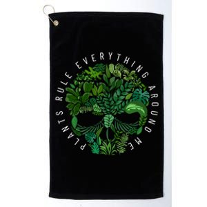 Plants Rule Everything Around Platinum Collection Golf Towel