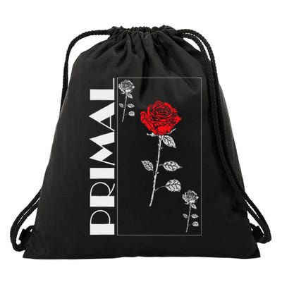 Primal Rose Empyre Floral Rose Flower Drawstring Bag