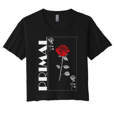 Primal Rose Empyre Floral Rose Flower Crop Top