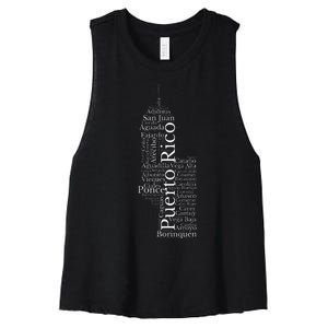 Puerto Rico El Morro Prideful Puerto Rican Cities And Towns Women's Racerback Cropped Tank