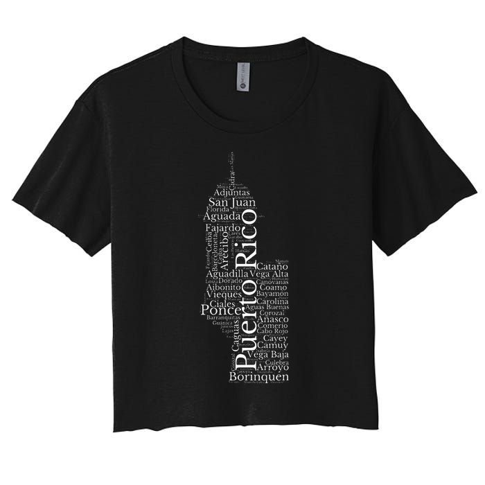 Puerto Rico El Morro Prideful Puerto Rican Cities And Towns Women's Crop Top Tee