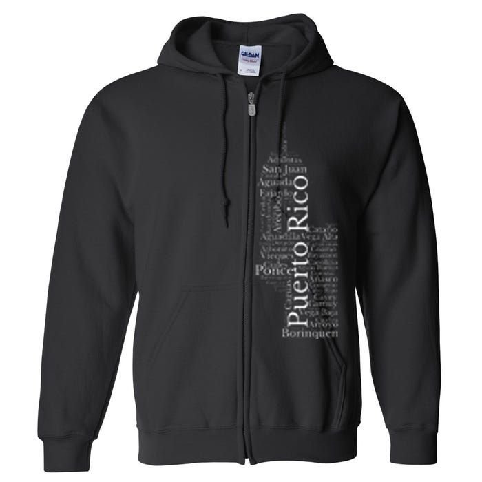 Puerto Rico El Morro Prideful Puerto Rican Cities And Towns Full Zip Hoodie