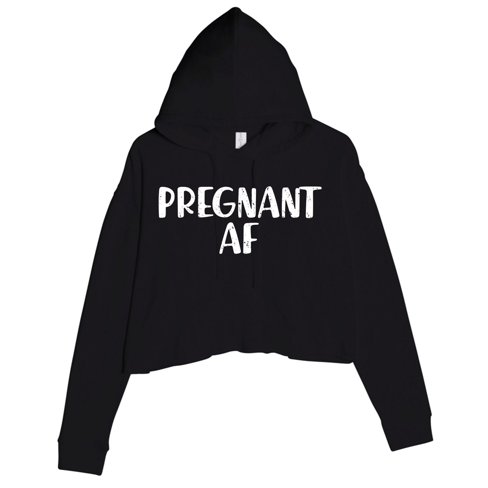 Pregnant AF Crop Fleece Hoodie
