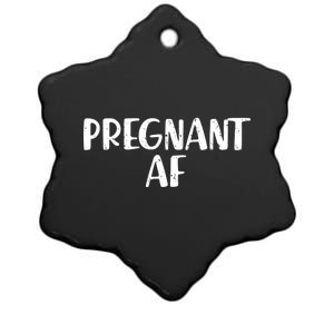 Pregnant AF Ceramic Star Ornament