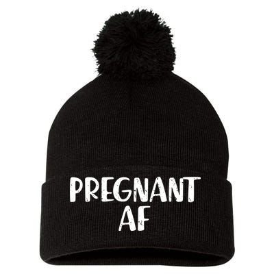 Pregnant AF Pom Pom 12in Knit Beanie
