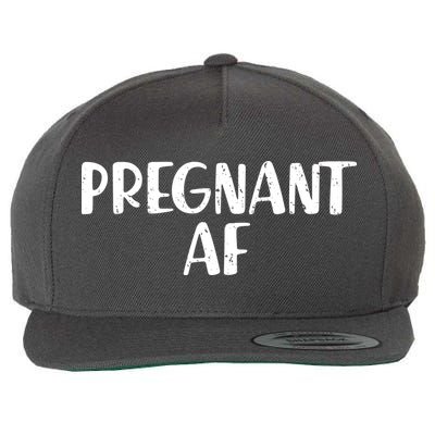 Pregnant AF Wool Snapback Cap