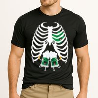 Pregnant Beer Skeleton Irish Baby Cooling Performance Crew T-Shirt