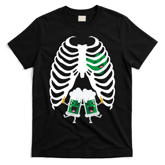 Pregnant Beer Skeleton Irish Baby T-Shirt