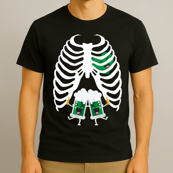 Pregnant Beer Skeleton Irish Baby T-Shirt