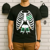 Pregnant Beer Skeleton Irish Baby T-Shirt