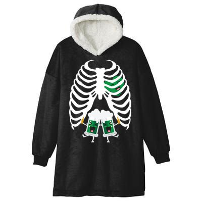 Pregnant Beer Skeleton Irish Baby Hooded Wearable Blanket