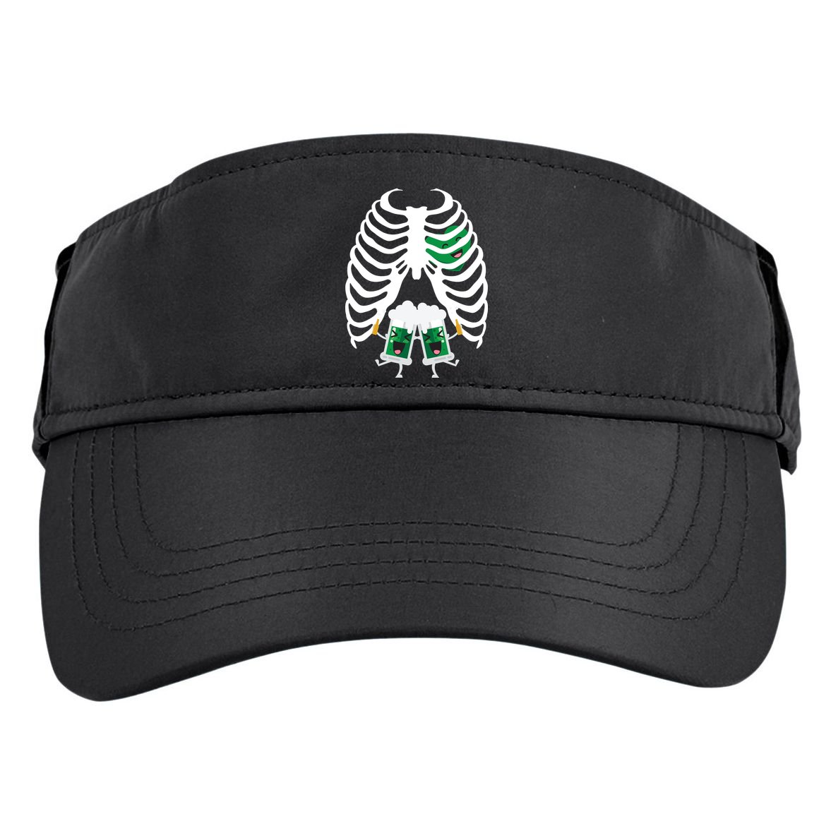 Pregnant Beer Skeleton Irish Baby Adult Drive Performance Visor