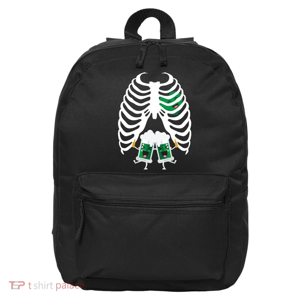 Pregnant Beer Skeleton Irish Baby 16 in Basic Backpack