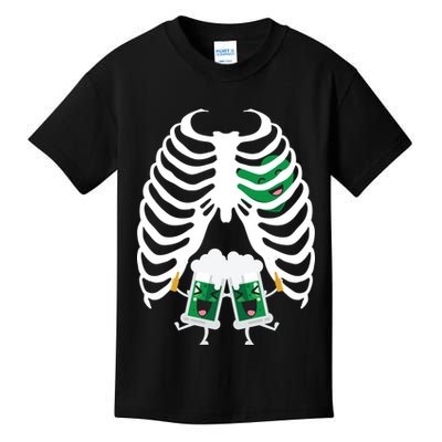 Pregnant Beer Skeleton Irish Baby Kids T-Shirt