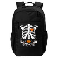 Pregnant Halloween Skeleton Baby Twins Witch Pumpkin Costume Daily Commute Backpack