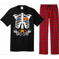 Pregnant Halloween Skeleton Baby Twins Witch Pumpkin Costume Pajama Set