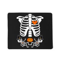 Pregnant Halloween Skeleton Baby Twins Witch Pumpkin Costume Mousepad