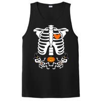 Pregnant Halloween Skeleton Baby Twins Witch Pumpkin Costume PosiCharge Competitor Tank